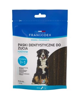 FRANCODEX Paski do gryzienia L na brzydki zapach z pyska 502,5 g/15 szt