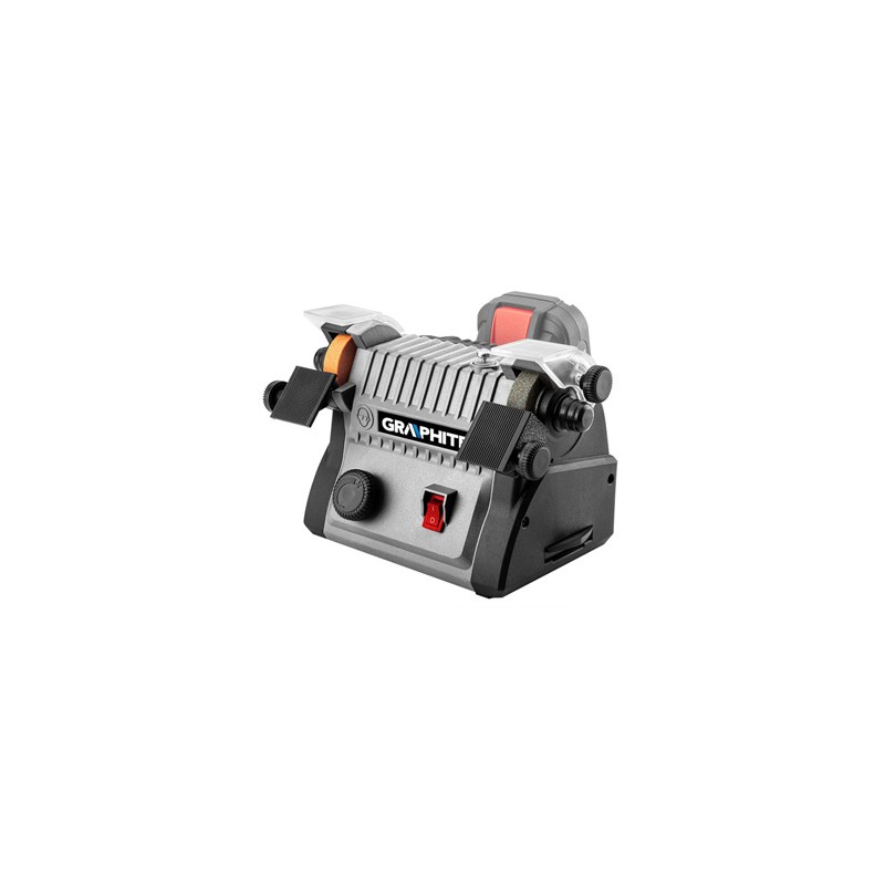 Mini szlifierka stołowa akumulatorowa 3 w 1 58G095, zasilanie akumulatorem, 18V, 9000 obr/min, regulacja prędkości,, Graphite