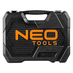 Zestaw kluczy nasadowych, 10-060, stal chromowo-wanadowa, walizka, Neo Tools
