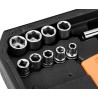 Zestaw narzędzi, 10-200, 60 szt., rozmiar 1/4, walizka, NEO TOOLS
