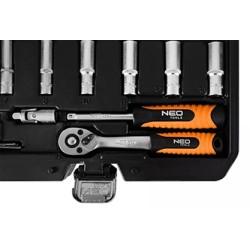 Zestaw kluczy nasadowych, 10-201, 55, rozmiar 1/4, walizka, NEO TOOLS