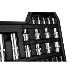 Zestaw narzędzi, 10-211, 110 szt, rozmiary 1/4 i 1/2, walizka, NEO TOOLS
