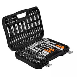 Zestaw narzędzi, 10-211, 110 szt, rozmiary 1/4 i 1/2, walizka, NEO TOOLS