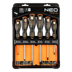Zestaw śrubokrętów, 04-213, stal S2, Neo Tools