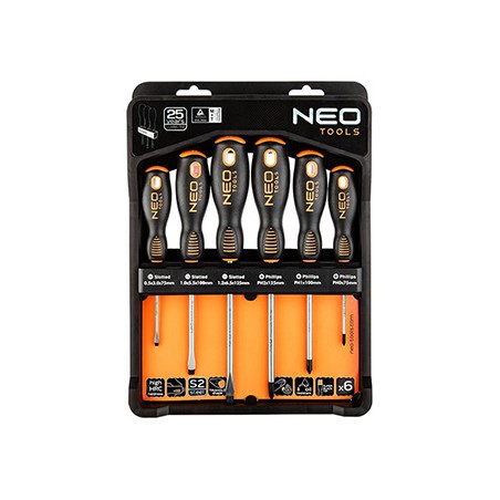 Zestaw śrubokrętów, 04-213, stal S2, Neo Tools