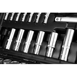 Zestaw kluczy nasadowych, 10-216, 216 szt, rozmiary 1/2, 1/4, 3/8, walizka, NEO TOOLS