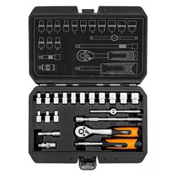 Zestaw kluczy nasadowych, 10-230, 20 szt, rozmiar 1/4, walizka, NEO TOOLS