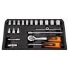 Zestaw kluczy nasadowych, 10-230, 20 szt, rozmiar 1/4, walizka, NEO TOOLS