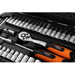 Zestaw kluczy nasadowych, 10-232, 38 szt, rozmiar 1/4, walizka, NEO TOOLS