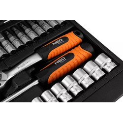 Zestaw kluczy nasadowych, 10-232, 38 szt, rozmiar 1/4, walizka, NEO TOOLS