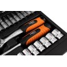 Zestaw kluczy nasadowych, 10-232, 38 szt, rozmiar 1/4, walizka, NEO TOOLS