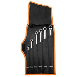 Zestaw kluczy płasko-oczkowych, Stal CrV, praktyczny futerał, Neo Tools