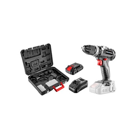 Wiertarko-wkrętarka, zasilanie akumulatorem, 58G019-SET1, wiertarko-wkrętarka / bateria / ładowarka / box, 18V, zestaw 4 element