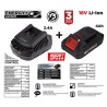 Zestaw akumulatorów i ładowarka, 58GE132-1, Akumulator 4 Ah + ładowarka, BOOST UP, GRAPHITE