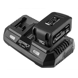 Zestaw, podwójna ładowarka + akumulatory 2x 4Ah, 230V, 58GE134, Energy+, Graphite