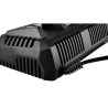 Zestaw, podwójna ładowarka + akumulatory 2x 4Ah, 230V, 58GE134, Energy+, Graphite