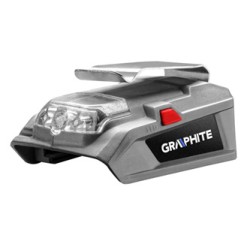 Adapter USB + latarka LED, 18V, Energy+, Graphite