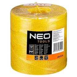 Sznurek polipropylenowy 2000 m z poliester, 49-934, 12l, wytrzymały sznurek polipropylenowy, NEO TOOLS