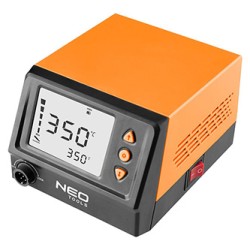 Stacja lutownicza 60W, NEO TOOLS Wyświetlacz LCD, ochrona hasłem, automatyczne wył., pomarańczowa