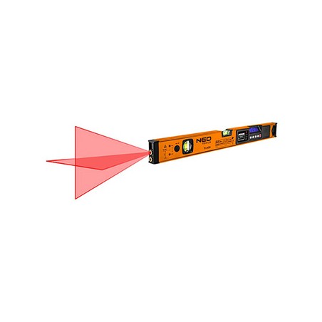 Poziomnica z wyświetlaczem elektronicznym LCD NEO TOOLS 60 cm, aluminium, pion / poziom/ kąt prosty