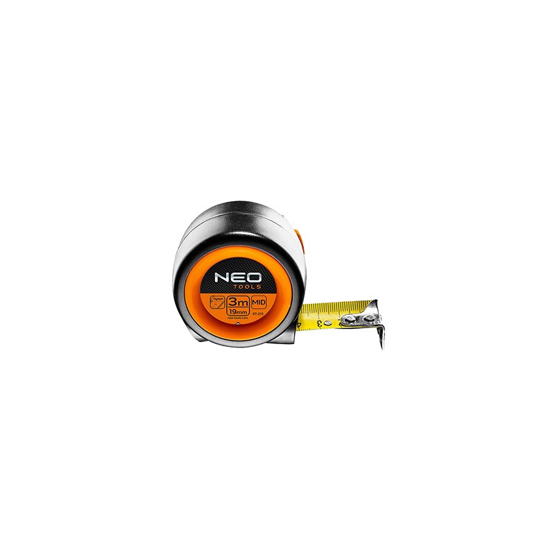 Miara zwijana stalowa NEO TOOLS 3m x 19 mm, z magnesem