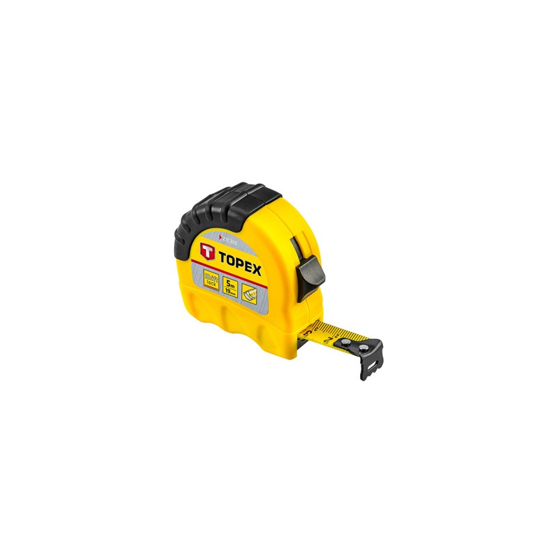 Taśma miernicza Shiftlock TOPEX 27C305, 5 m x 19 mm