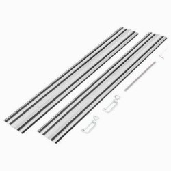 Prowadnice Graphite 58G023-732 do pilarek 58G023, 58G008, srebrna, 2 sztuki szyn, łącznik, 2 zaciski