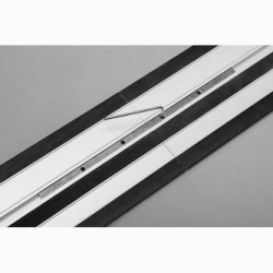 Prowadnice Graphite 58G023-732 do pilarek 58G023, 58G008, srebrna, 2 sztuki szyn, łącznik, 2 zaciski