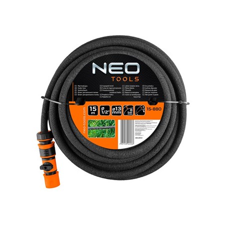 NEO TOOLS Wąż kroplujący 15m, 1/2", 8bar, czarna, 15-880
