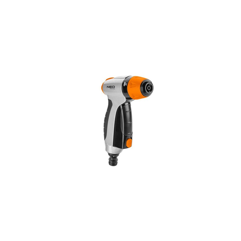 NEO TOOLS Zraszacz pistoletowy 3 funkcje, blokada spustu, pomarańczowo-czarna, 15-705