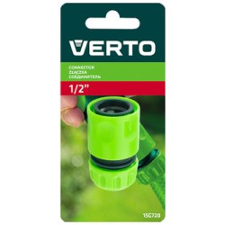 Verto szybkozłączka do węża ogrodowego tworzywo sztuczne,, 1/2", zielona, 15G720