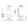 Powerton ERGO JANA Ergonomiczny fotel biurowy, Czerwony