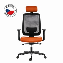 Powerton ERGO LUCIE Ergonomiczny fotel biurowy, Pomarańczowy