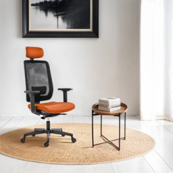 Powerton ERGO LUCIE Ergonomiczny fotel biurowy, Pomarańczowy