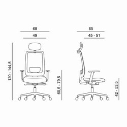 Powerton ERGO LUCIE Ergonomiczny fotel biurowy, Beż