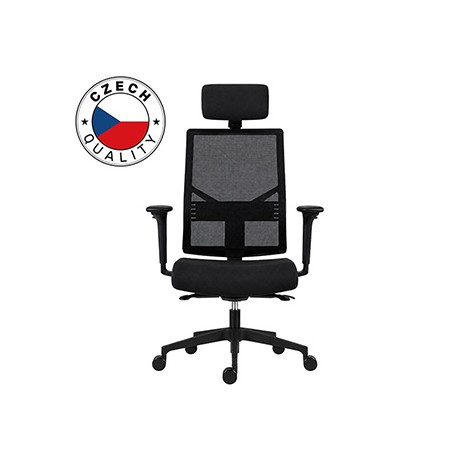 Powerton ERGO MARIE Ergonomiczny fotel biurowy, Czarny