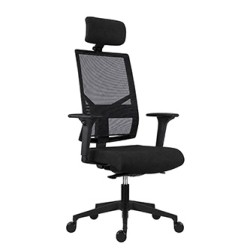 Powerton ERGO MARIE Ergonomiczny fotel biurowy, Czarny