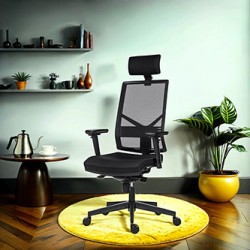 Powerton ERGO MARIE Ergonomiczny fotel biurowy, Czarny