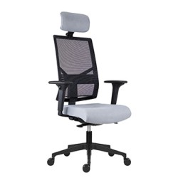 Powerton ERGO MARIE Ergonomiczny fotel biurowy, Jasnoszary