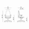 Powerton ERGO SIMA Ergonomiczny fotel biurowy, Czerwony