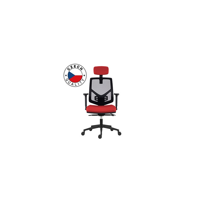 Powerton ERGO TINA Ergonomiczny fotel biurowy, Czerwony