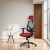Powerton ERGO TINA Ergonomiczny fotel biurowy, Czerwony