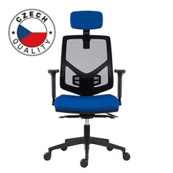 Powerton ERGO TINA Ergonomiczny fotel biurowy, Ciemny niebieski