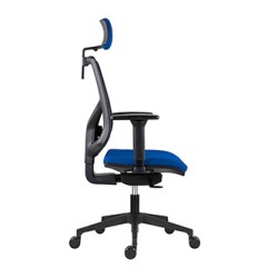 Powerton ERGO TINA Ergonomiczny fotel biurowy, Ciemny niebieski
