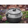 Czajnik turystyczny szara, aluminium, stal nierdzewna, 0.8l, pokrywa, siatka do przenoszenia,, Neo Tools