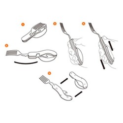 Neo Tools Narzędzie wielofunkcyjne - multitool, hliník, 100mm, 3w1, nóż, widelec, łyżka