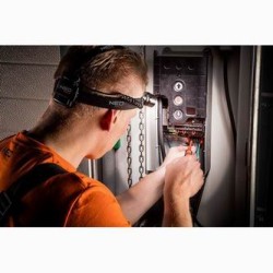 Lampka czołowa led, 3xAAA, czarna, Funkcja zoom, aluminiowa, 250 lumenów