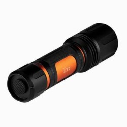 Latarka LED, 6xAA, aluminium, czarna, Funkcja zoom, 3 rodzaje świecenia ,IPX4