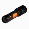 Latarka LED, 6xAA, aluminium, czarna, Funkcja zoom, 3 rodzaje świecenia ,IPX4