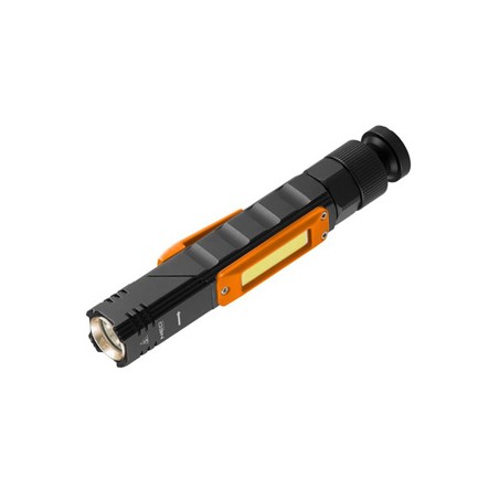Latarka akumulatorowa, 1xLED, 1x2000 mAh, czarna, IP20, 5 funkcji, moc 3 W